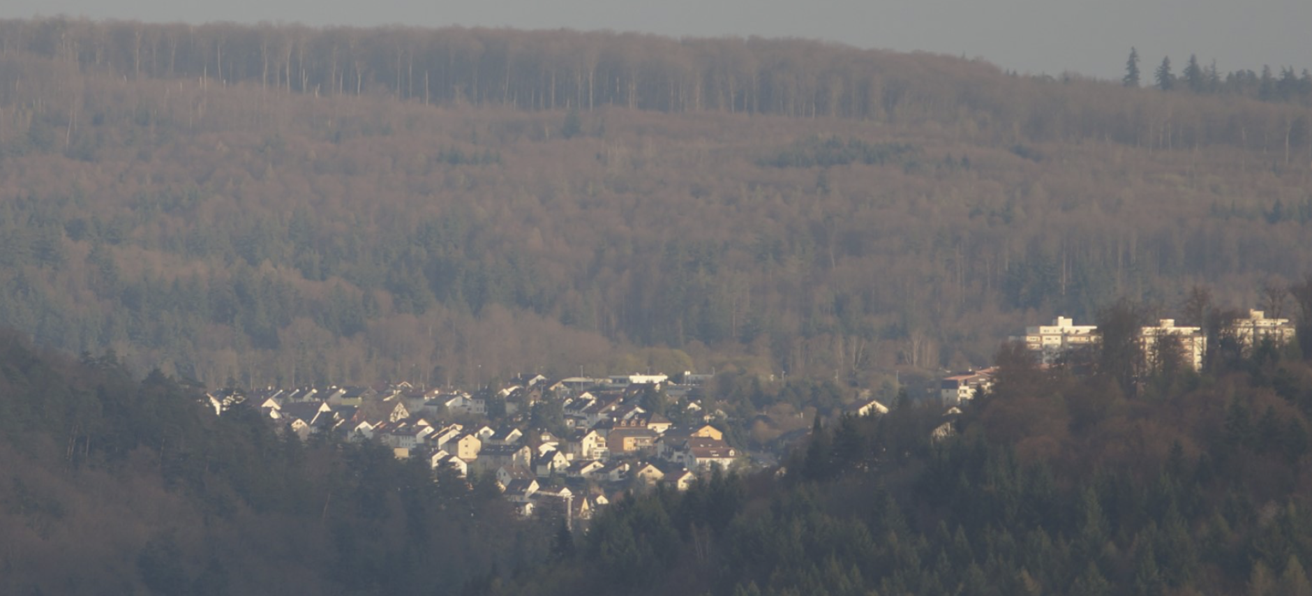 Würm von Wallberg Pforzheim - Panoramablick auf den Stadtteil Würm